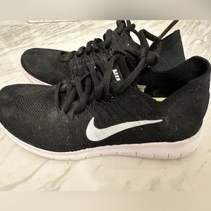 Nike Free RN Flyknit 2017 Women's Running Shoes Size 6 Black
